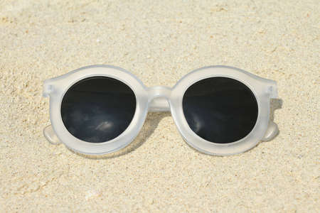 Sunglasses on the beach.の写真素材