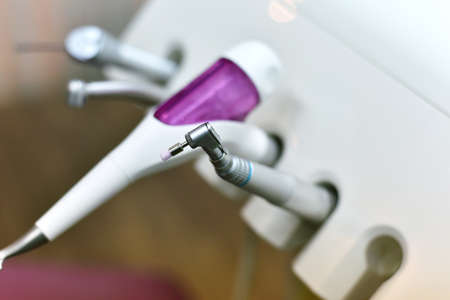 Dental equipment for teeth cleaning, Dentist instrument for dental clinic.の写真素材