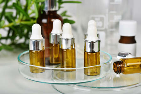Natural skincare beauty products, Organic extraction research for concentrate serum and scientific...