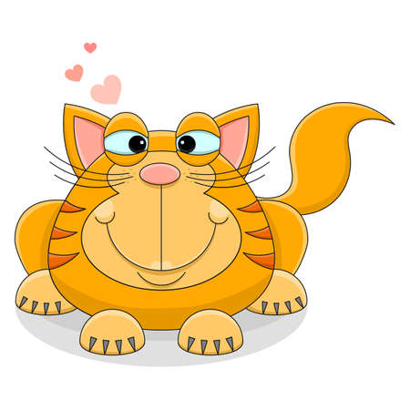 Ð¡artoon cat in loveのイラスト素材