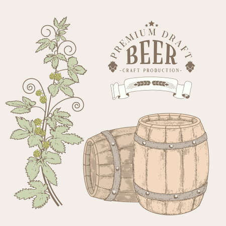 Beer Background Templateのイラスト素材