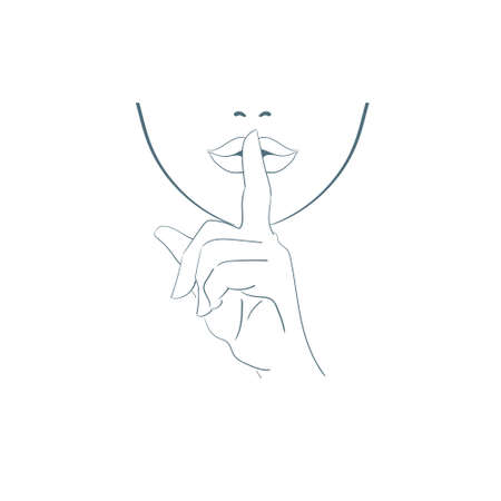 A gesture calling for silenceのイラスト素材