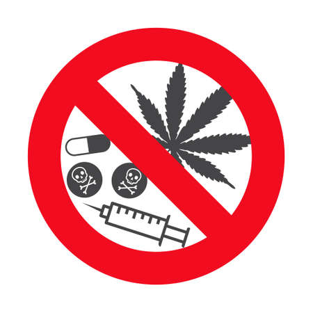 Anti drug badgeのイラスト素材