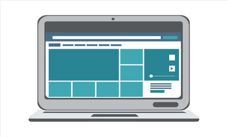 Laptop screen with the application