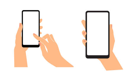 Smartphone in handのイラスト素材