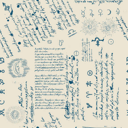 A pattern with an esoteric manuscriptのイラスト素材