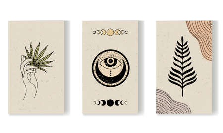 A set of abstract vector posters.のイラスト素材