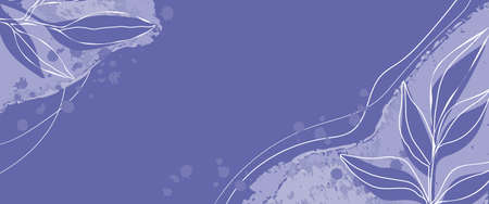 Minimalist abstract banner in very peri color.