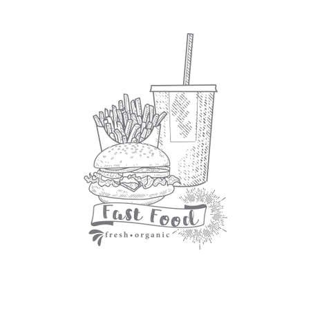 Fast food symbolのイラスト素材