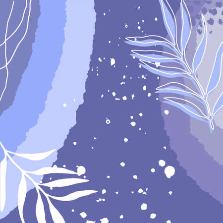 Minimalist purple abstract banner in very peri color.のイラスト素材