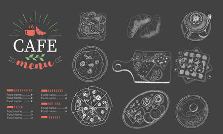 Restaurant cafe menu, template design.のイラスト素材