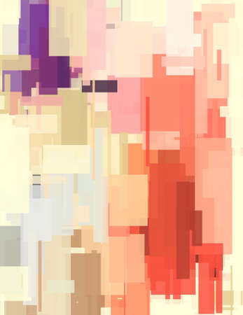 Chaotic rectangles, digital abstract painting. Beautiful vertical random colors background artwork. Painting in cold colors scheme with an accentsの写真素材