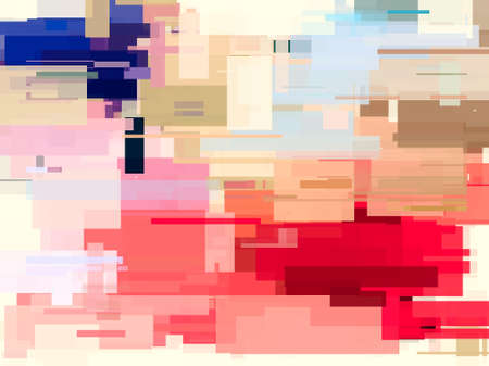 Light colored digital abstract painting. Beautiful random colors background artwork. Painting in bright color schemeの写真素材