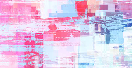 Digital artwork, background painting, wall art fantasy with pastel color paint strokesの写真素材