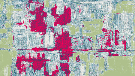 Grungy art texture, paint strokes on canvas. Oil, acrylic painting. Abstract vector grunge background, hand drawn random pattern with blue, red and green colorsのイラスト素材