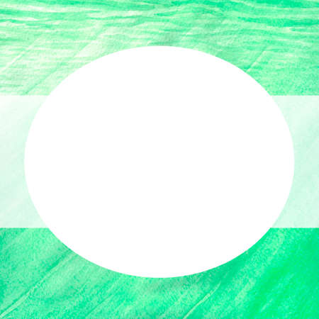 Square watercolor frame with a white oval. Abstract illustration template frame. Exclusive artwork background. A unique image. A white oval in the design. New design.の写真素材