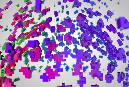 Abstract sphere colorful polygones blast backgroundの写真素材