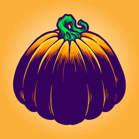 Jack O Lantern Pumpkins Vector illustrations , mascot merchandise t-shirt, stickers and Label designs, poster, greeting cards advertising business company or brands.のイラスト素材