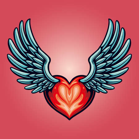 Heart Cute Colorfull Valentine Vector illustrations for your work , mascot merchandise t-shirt, stickers and Label designs, poster, greeting cards advertising business company or brands.のイラスト素材
