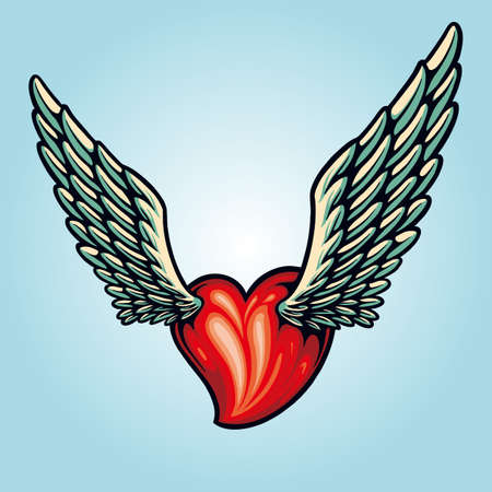 Flying Hearts Love  Beautiful Happy Valentine Vector illustrations for your work , mascot merchandise t-shirt, stickers and Label designs, poster, greeting cards advertising business company or brands.のイラスト素材