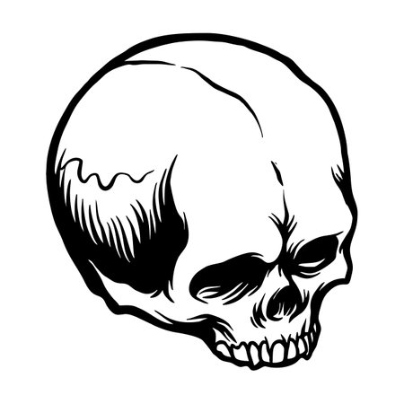 Baby Sugar Skull Silhouette Vector illustrations for your work Logo, mascot merchandise t-shirt, stickers and Label designs, poster, greeting cards advertising business company or brands.のイラスト素材