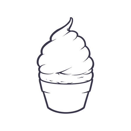 Cute delicious cupcake illustration silhouette vector illustrations for your work logo, merchandise t-shirt, stickers and label designs, poster, greeting cards advertising business company or brandsのイラスト素材