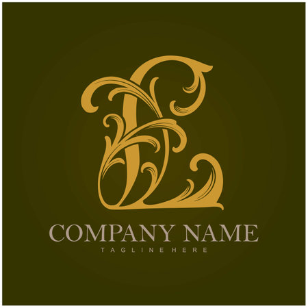 Elegant L letter beautiful logo vector illustrations for your work logo, merchandise t-shirt, stickers and label designs, poster, greeting cards advertising business company or brandsのイラスト素材