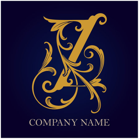 Elegant emblem classic letter Z flourish monogram logo vector illustrations for your work logo, merchandise t-shirt, stickers and label designs, poster, greeting cards advertisingのイラスト素材