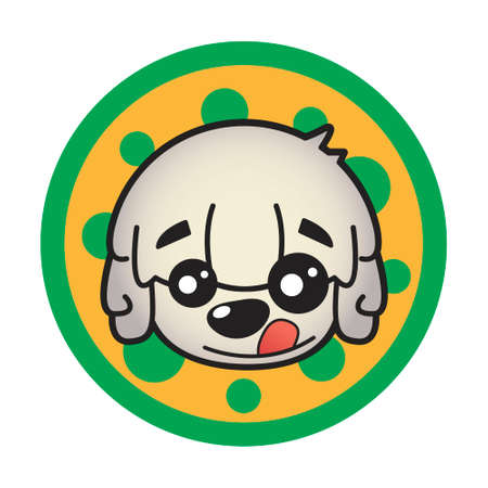 Happy little dogのイラスト素材