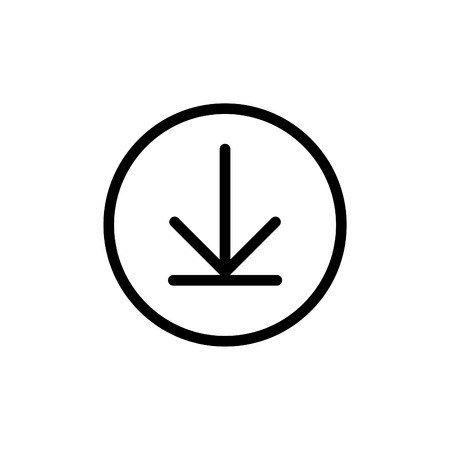 Download simple icon internet downloading sign vector imageのイラスト素材