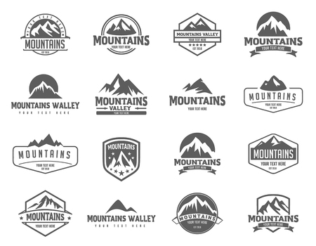 Mountain logo vector illustration concept, suitable for financial, accounting, business, travel and other companiesのイラスト素材