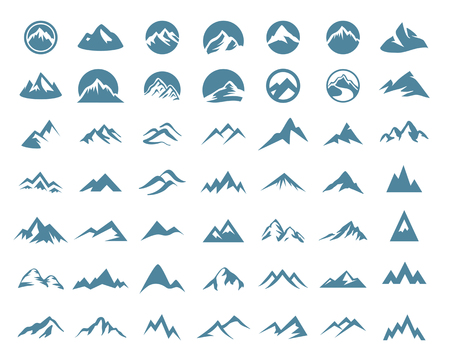 Mountain logo vector illustration concept, suitable for financial, accounting, business, travel and other companiesのイラスト素材