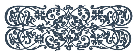 Vector illustration concept of ornament. Blue on white backgroundのイラスト素材