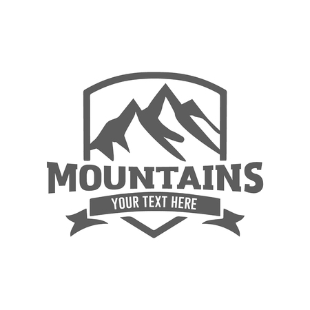 Mountain logo vector illustration concept, suitable for financial, accounting, business, travel and other companiesのイラスト素材