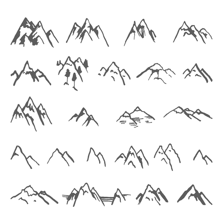 Mountain logo vector illustration concept, suitable for financial, accounting, business, travel and other companiesのイラスト素材