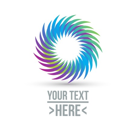 Vector illustration concept of circle logo. Colorful on white backgroundのイラスト素材