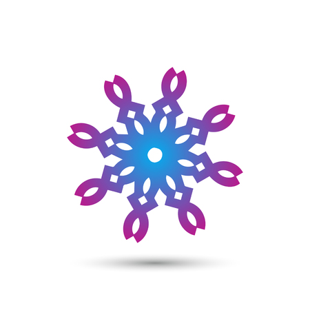 Abstract elegant flower logo icon vector design. Universal creative premium symbol. Graceful jewel vector sign illustration.のイラスト素材