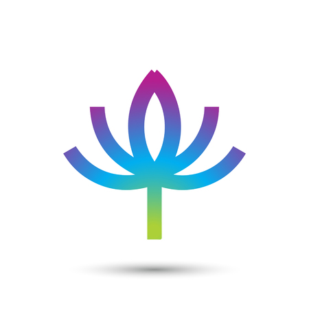 Abstract elegant flower logo icon vector design. Universal creative premium symbol. Graceful jewel vector sign illustration.のイラスト素材