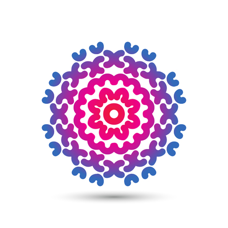 Abstract elegant flower logo icon vector design. Universal creative premium symbol. Graceful jewel vector sign illustration.のイラスト素材