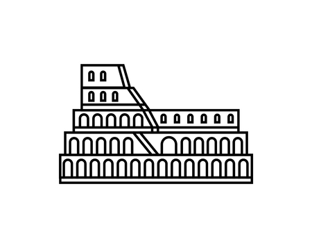 Coliseum vector icon. Italian symbol logo illustration.のイラスト素材