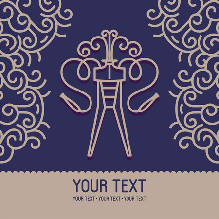 Hookah symbol illustration with text vector logo iconのイラスト素材