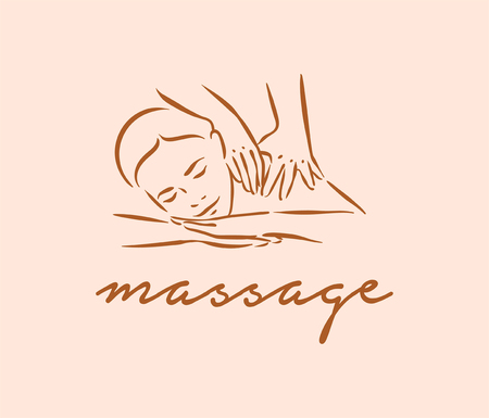 Vector illustration concept of Massage body relax symbol iconのイラスト素材