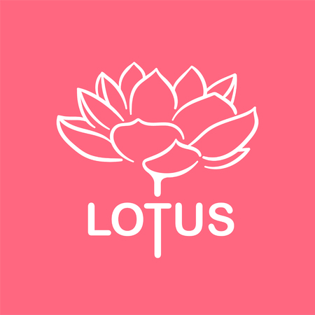 Vector illustration concept of Abstract vector lotus flower symbol iconのイラスト素材