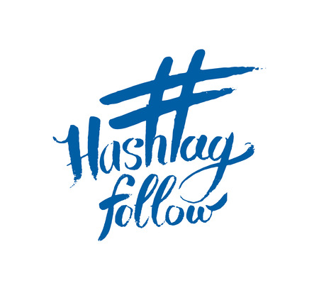 Hashtag signs. Number sign, hash, or pound sign. Seamless pattern of hand painted symbols isolated on a white background. Vector illustrationのイラスト素材