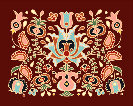 Vector hand drawn National crimean tatar pattern illustrationのイラスト素材