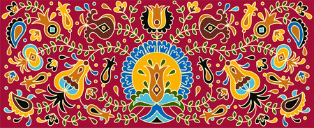 Vector hand drawn National crimean tatar pattern illustrationのイラスト素材