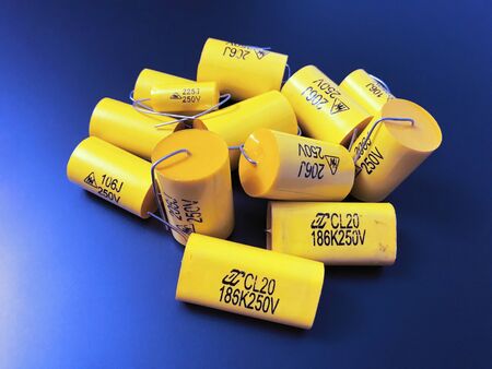 Group of audiophile metal-film axial capacitors different 