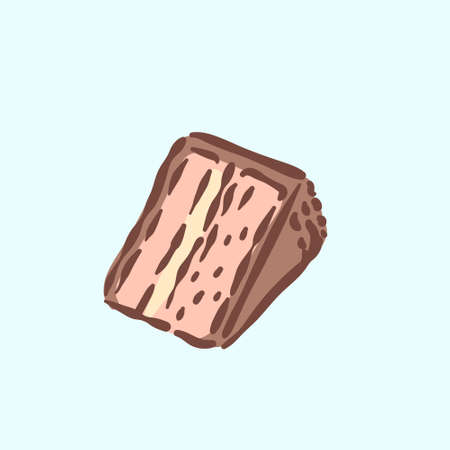Birthday wedding tasty delicious dessert cake illustration