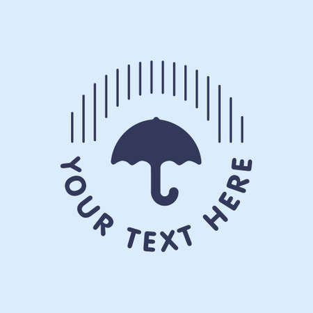 Umbrella logo concept with rainのイラスト素材