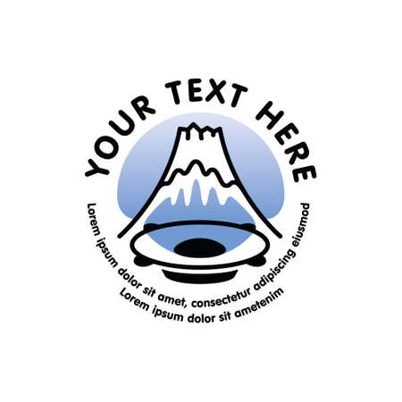 Tokyo japan logo concept with sound and fujiyama mountainのイラスト素材